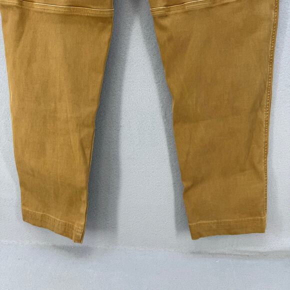 Spanx Pants Women's L Acorn Brown Straight Leg Stretch Patch Pockets Preppy EUC - Picture 7 of 14